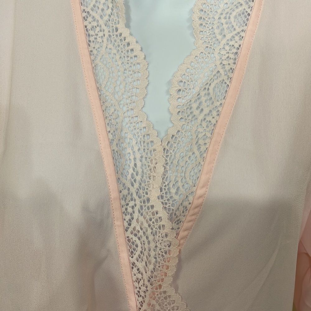 Inc International Concepts Lace Trim Short Robe-S - Picture 3 of 10